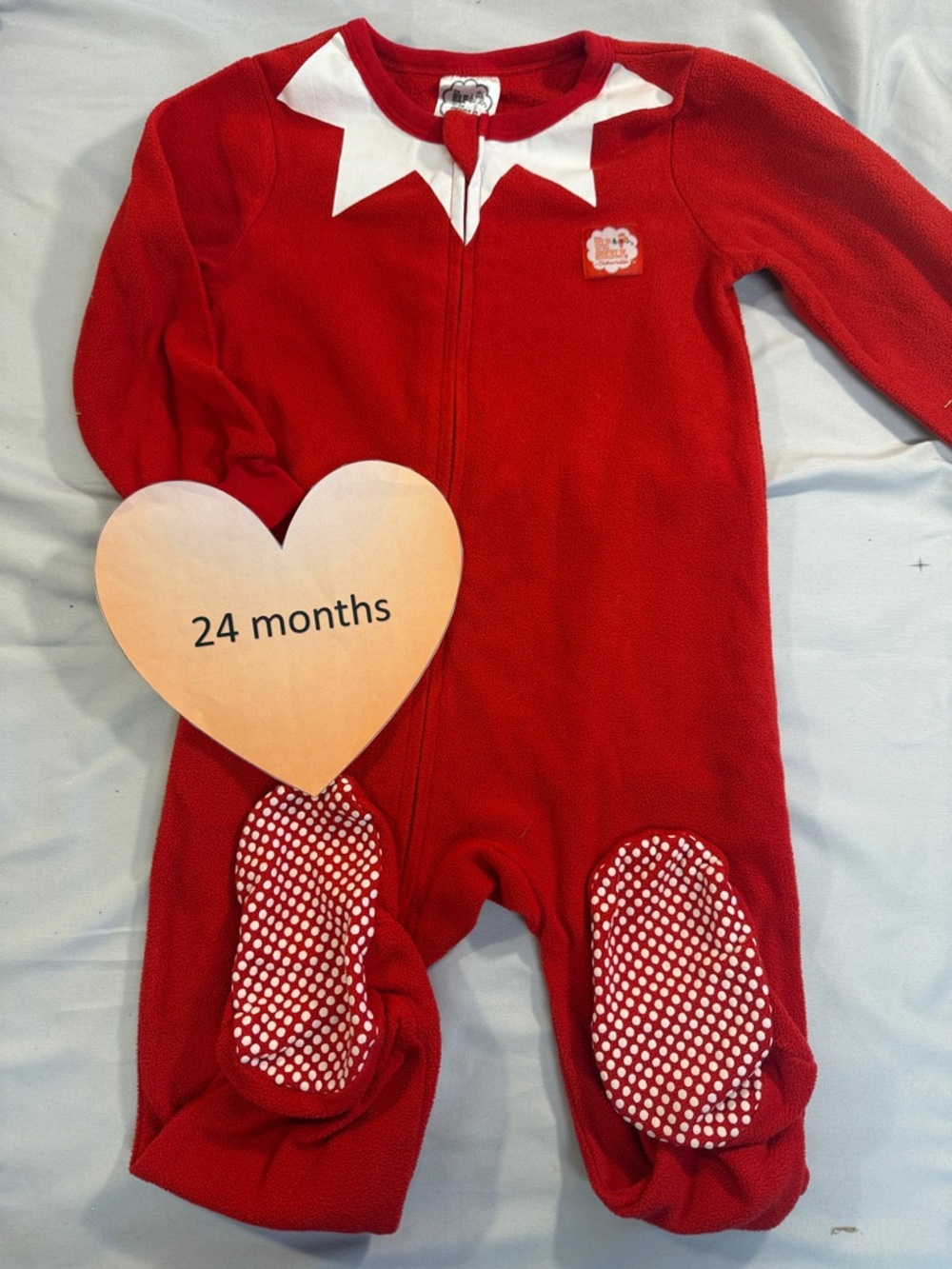 Elf on the Shelf - Red Kids One Piece Pajamas/Footie